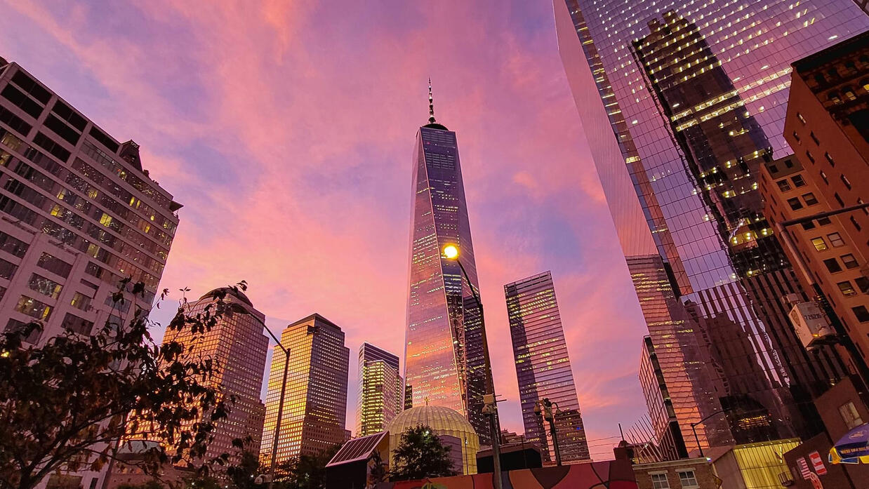 Freedom Tower at sunset